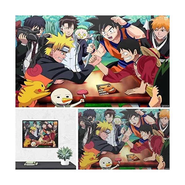 5D DIY Diamant Peinture Kit,Anime Haikyu!!,Diamant Point De Croix, Décoration De La Maison Cadeau round drill -30x40cm
