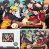 5D DIY Diamant Peinture Kit，Anime Haikyu!!，Diamant Point De Croix, Décoration De La Maison Cadeau round drill -30x40cm