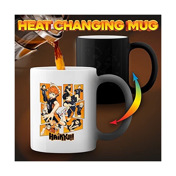 Karasuno High School Team Haikyu Magie noire tasse à café Mug