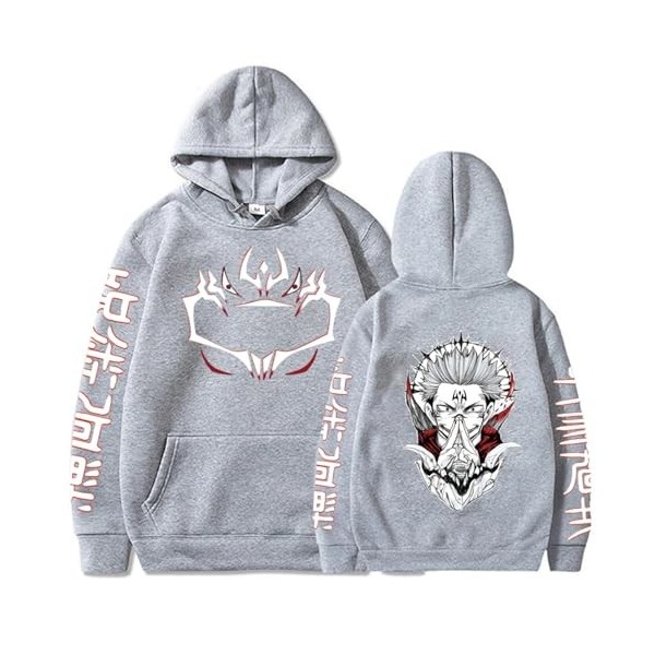 Jujutsu Kaisen Sweats À Capuche Japonais Décontractés Hauts Unisexe Kawaii Pull Harajuku Style Hip Hop Manteaux S,Color 01 