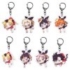Lot de 8 Volleyball Junior Porte-clés Acrylique Keychains Anime -Haik-yuu- Porte-clés Nouveauté Accessoire double face Hinata