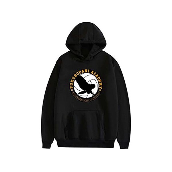 Flyself Hommes Haikyuu Sweats à Capuche Karasuno High School Volleyball Junior Japanese Anime Manches Longues Hoodies Pullove