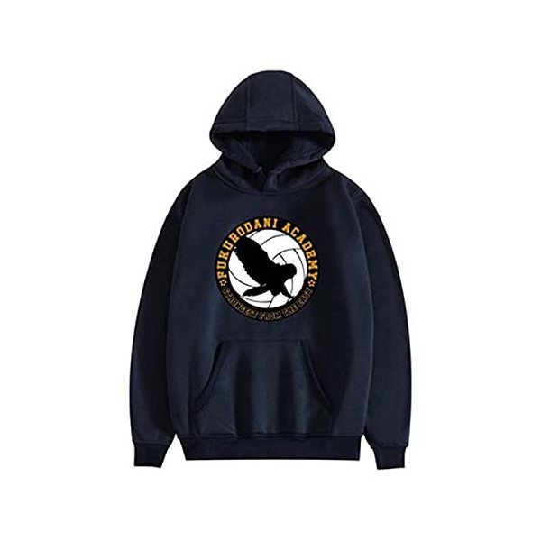 Flyself Hommes Haikyuu Sweats à Capuche Karasuno High School Volleyball Junior Japanese Anime Manches Longues Hoodies Pullove