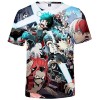 YIMIAO Homme Impression en 2D à Manches Courtes Été Unisexe My Hero Academia T-Shirt Garçon Vetement de Sport Tshirt Japanese