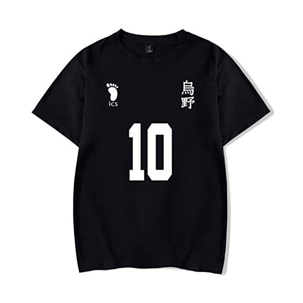 YIMIAO Haikyuu Homme Femme à Manches Courtes Été Unisexe Kageyama T-Shirt Garçon Japanese Anime Vetement de Sport Tshirt L 