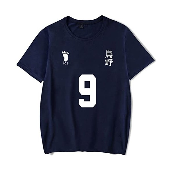 YIMIAO Haikyuu Homme Femme à Manches Courtes Été Unisexe Kageyama T-Shirt Garçon Japanese Anime Vetement de Sport Tshirt L 