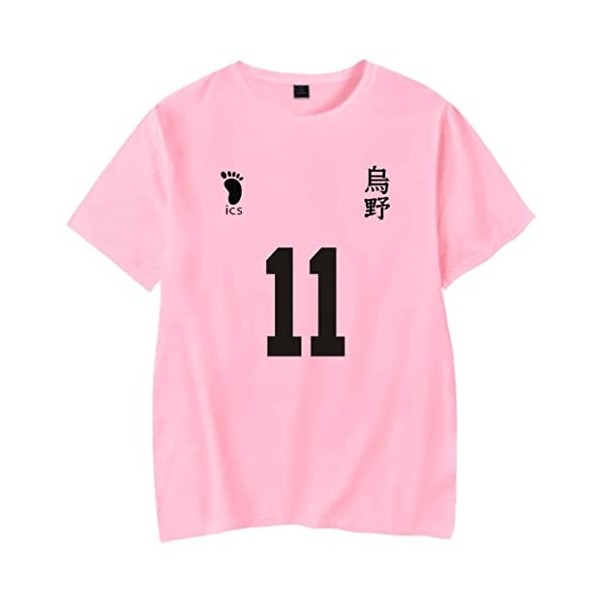 YIMIAO Haikyuu Homme Femme à Manches Courtes Été Unisexe Kageyama T-Shirt Garçon Japanese Anime Vetement de Sport Tshirt L 