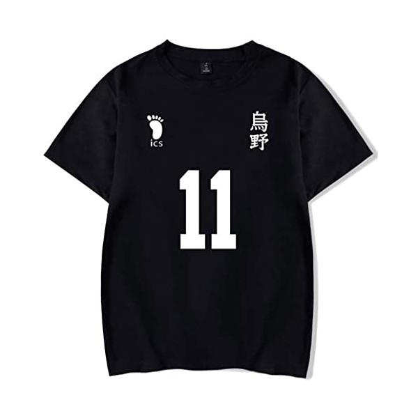 YIMIAO Haikyuu Homme Femme à Manches Courtes Été Unisexe Kageyama T-Shirt Garçon Japanese Anime Vetement de Sport Tshirt L 