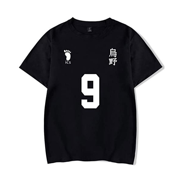 YIMIAO Haikyuu Homme Femme à Manches Courtes Été Unisexe Kageyama T-Shirt Garçon Japanese Anime Vetement de Sport Tshirt L 