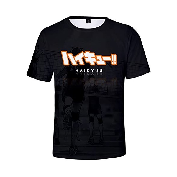 YIMIAO Impression en 3D T-Shirts Kageyama à Manches Courtes Été T-Shirt Japonais Animé Cosplay Haikyuu Manches Shirt Décontra