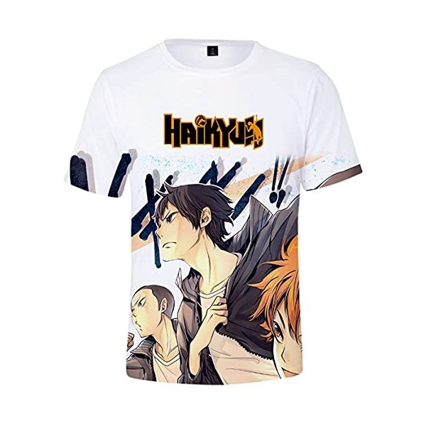 YIMIAO Impression en 3D T-Shirts Kageyama à Manches Courtes Été T-Shirt Japonais Animé Cosplay Haikyuu Manches Shirt Décontra