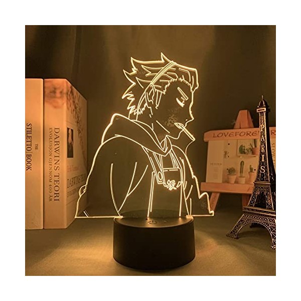 3D veilleuse Anime trucs pour enfants Haikyuu Keishin Ukai pour chambre décor veilleuse enfants enfant cadeau danniversaire 