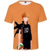 YIMIAO Garçon Fille Kageyama T-Shirts 3D imprimé Couleur à Manches Courtes Haikyuu Été Homme Japonais Karasuno Tee Shirt M 