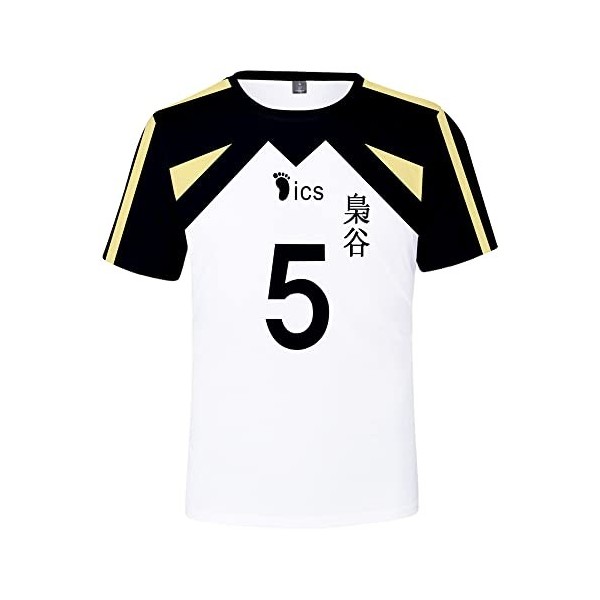 LKY STAR Anime Haikyuu T-Shirt Cosplay Japanese Karasuno High School Manches Courtes Lettre Impression Nouveau Décontracté Co