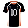 LKY STAR Anime Haikyuu T-Shirt Cosplay Japanese Karasuno High School Manches Courtes Lettre Impression Nouveau Décontracté Co