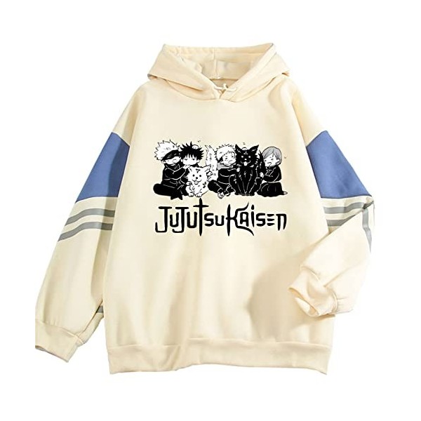 zhedu Jujutsu Kaisen Sweat à Capuche Hommes/Femmes Mode Sweats Gojo Satoru Imprimer Surdimensionné Streetwear Pull Décontract