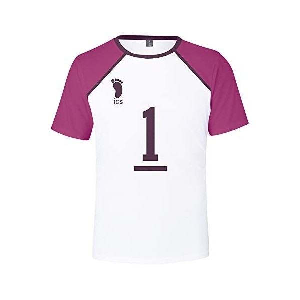LKY STAR Anime Haikyuu T-Shirt Cosplay Japanese Karasuno High School Manches Courtes Lettre Impression Nouveau Décontracté Co