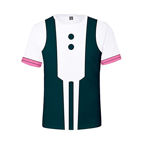 YIMIAO Homme T-Shirt 3D Impressions My Hero Academia Anime Cosplay Manches Courtes Mode Hip HopTee Shirt XXS 