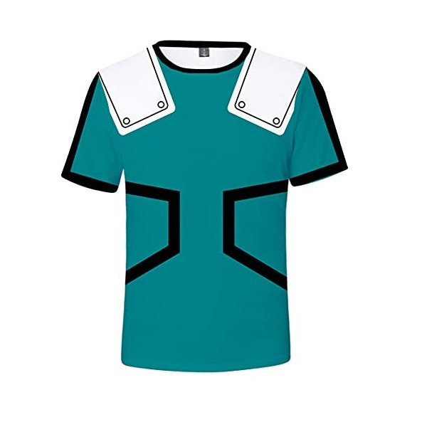 YIMIAO Homme T-Shirt 3D Impressions My Hero Academia Anime Cosplay Manches Courtes Mode Hip HopTee Shirt XXS 