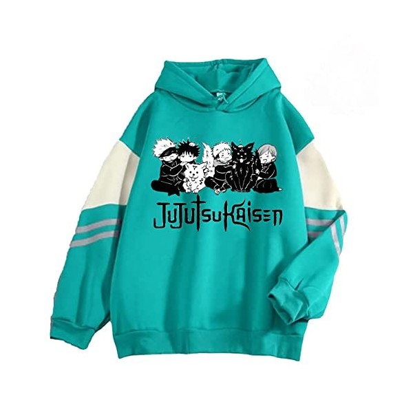 zhedu Jujutsu Kaisen Sweat à Capuche Hommes/Femmes Mode Sweats Gojo Satoru Imprimer Surdimensionné Streetwear Pull Décontract