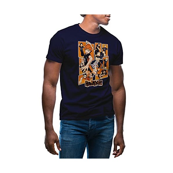 GR8Shop Karasuno High School Team Haikyu T-Shirt Blanc pour Les Hommes Size XL