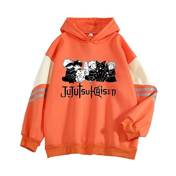zhedu Jujutsu Kaisen Sweat à Capuche Hommes/Femmes Mode Sweats Gojo Satoru Imprimer Surdimensionné Streetwear Pull Décontract