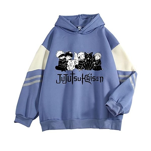 zhedu Jujutsu Kaisen Sweat à Capuche Hommes/Femmes Mode Sweats Gojo Satoru Imprimer Surdimensionné Streetwear Pull Décontract