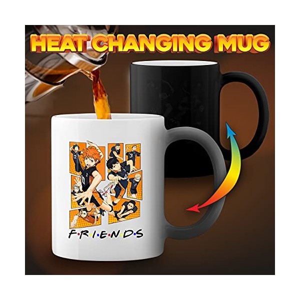 Karasuno High School Friends Inspires Team Haikyu Magie noire tasse à café Mug