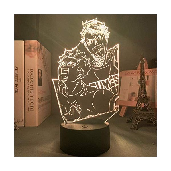 Haikyu 3D veilleuse Illusion lampe Anime veilleuse pour chambre décor veilleuse enfants enfant cadeau danniversaire Manga 3D