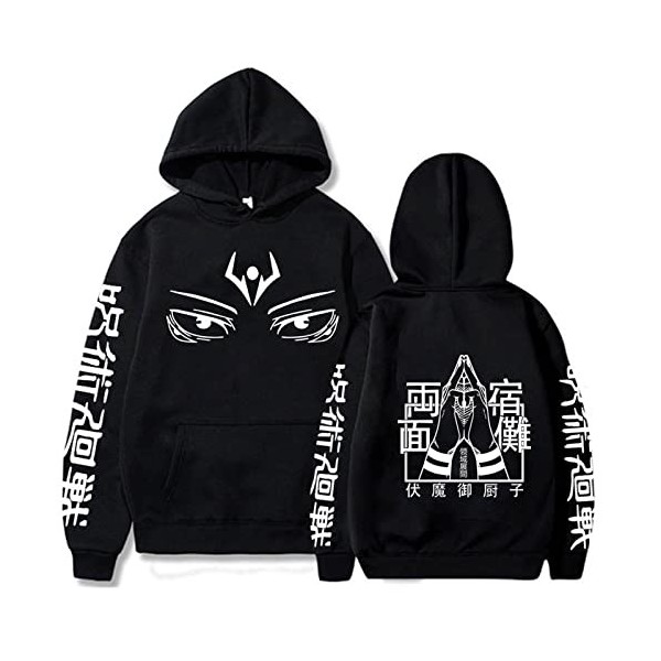 zhedu Jujutsu Kaisen Sweat à Capuche Garçons/Filles Impression 3D Hommes Sweat Mode Streetwear Enfants à Manches Longues XXL