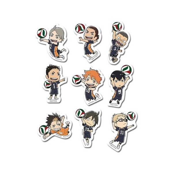 Haikyu S1 Karasuno SD Lot dautocollants découpés