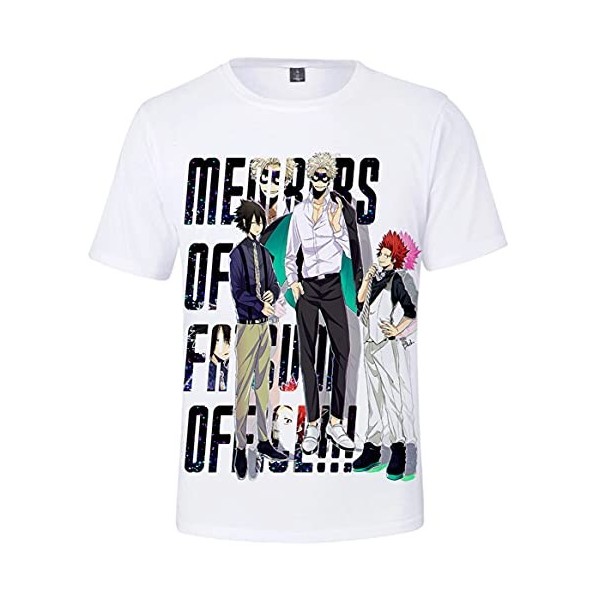 YIMIAO Garçon Homme T-Shirt 3D Imprimé Deku Anime Cool Été My Hero Academia Casual Manches Courtes XXL 
