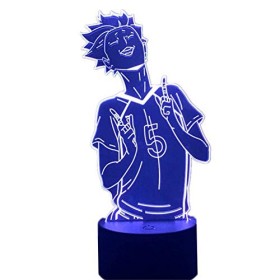 Lampe 3D Anime Haikyuu Tendou Satori pour chambre denfant Décoration de nuit Cadeau danniversaire Manga Gadget Tendou Lampe
