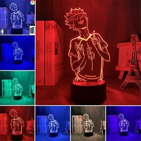 Lampe 3D Anime Haikyuu Tendou Satori pour chambre denfant Décoration de nuit Cadeau danniversaire Manga Gadget Tendou Lampe