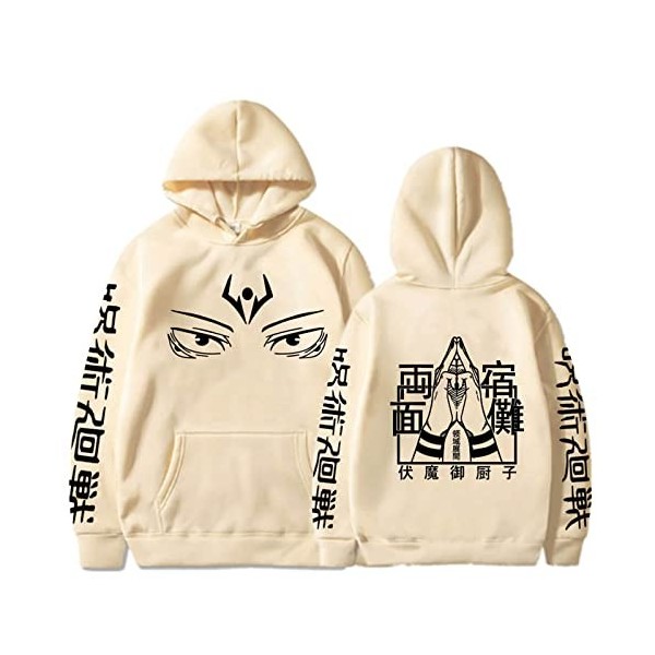 zhedu Jujutsu Kaisen Sweat à Capuche Garçons/Filles Impression 3D Hommes Sweat Mode Streetwear Enfants à Manches Longues XXL