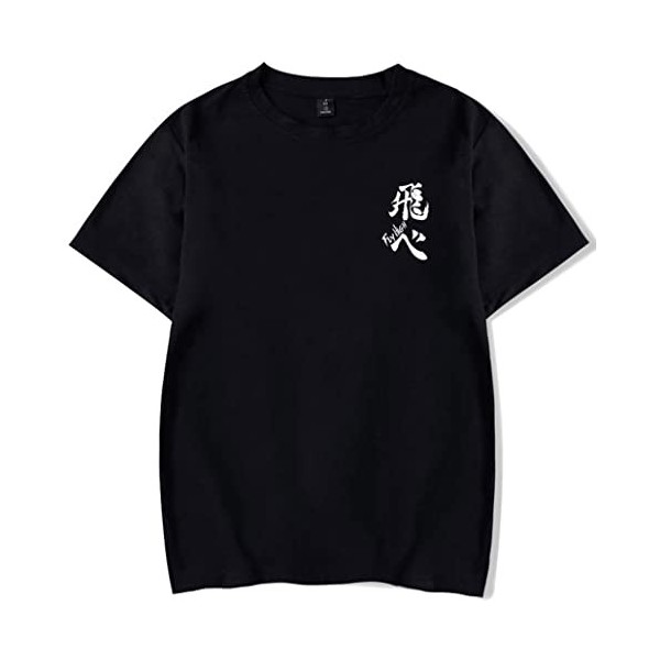YIMIAO Garçon Fille Kageyama T-Shirts Couleur à Manches Courtes Haikyuu Été Homme Japonais Animé Karasuno Tee Shirt S 