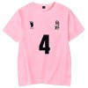 YIMIAO Garçon Fille Kageyama T-Shirts Couleur à Manches Courtes Haikyuu Été Homme Japonais Animé Karasuno Tee Shirt S 
