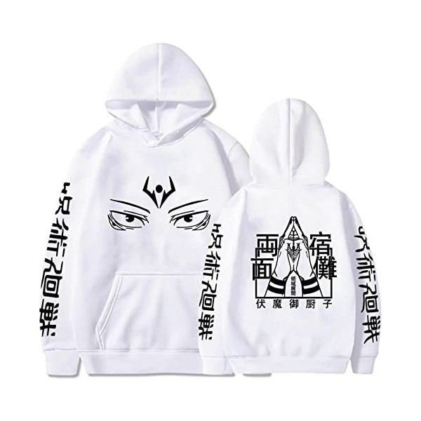zhedu Jujutsu Kaisen Sweat à Capuche Garçons/Filles Impression 3D Hommes Sweat Mode Streetwear Enfants à Manches Longues XXL