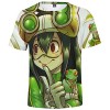 YIMIAO Femme My Hero Academia T-Shirt à Manches Courtes Casual Anime Printing Tee Tops Filles Enfants Respirant Tee-Shirt XXS