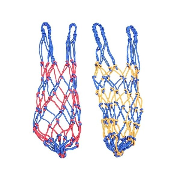 Kisangel 2 Pièces Sac Filet Sac Unique Sac De Football en Filet Sac en Filet Sac De Sport en Filet Sac De Rangement Doutils 