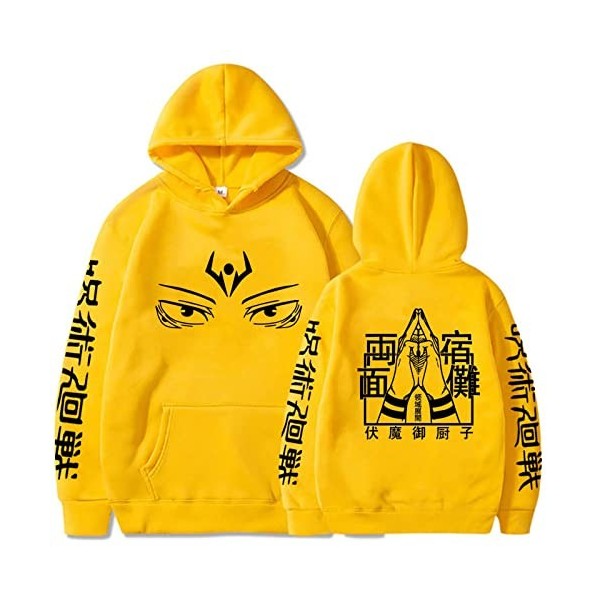 zhedu Jujutsu Kaisen Sweat à Capuche Garçons/Filles Impression 3D Hommes Sweat Mode Streetwear Enfants à Manches Longues XXL