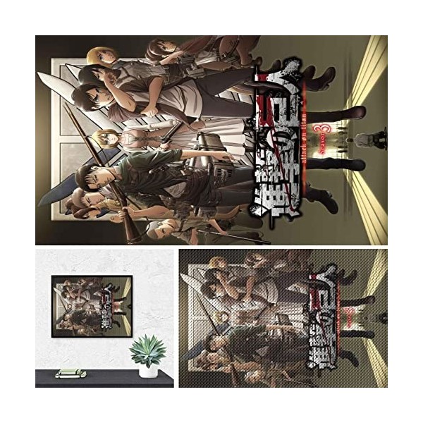 PAWCA DIY 5D Diamant Peinture Broderie Kit Diamant Peinture，Anime Haikyu!!，Mosaïque Artisanat Cadeaux Faits À La Main round d