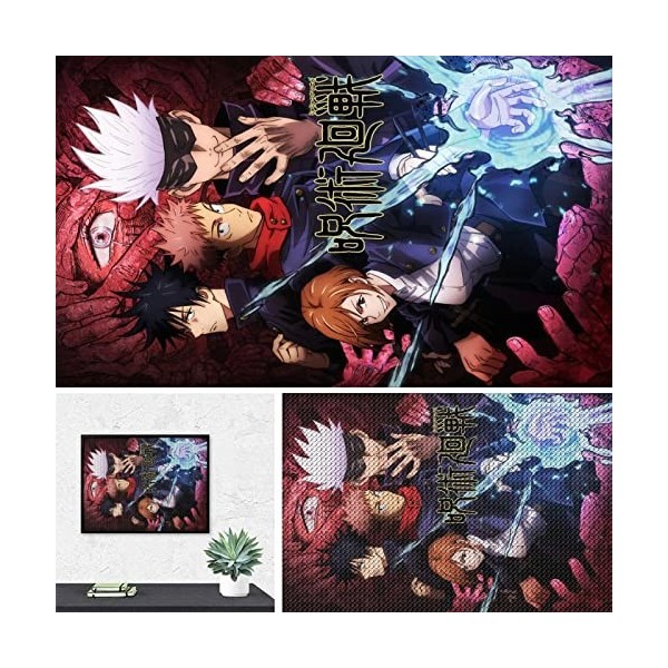 PAWCA DIY 5D Diamant Peinture Broderie Kit Diamant Peinture,Anime Haikyu!!,Mosaïque Artisanat Cadeaux Faits À La Main round d