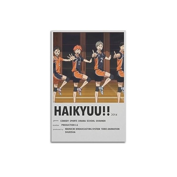 GLUC Haikyu!!Poster classique de film et de télévision pour chambre dadolescent Décoration murale sans cadre 30 x 45 cm
