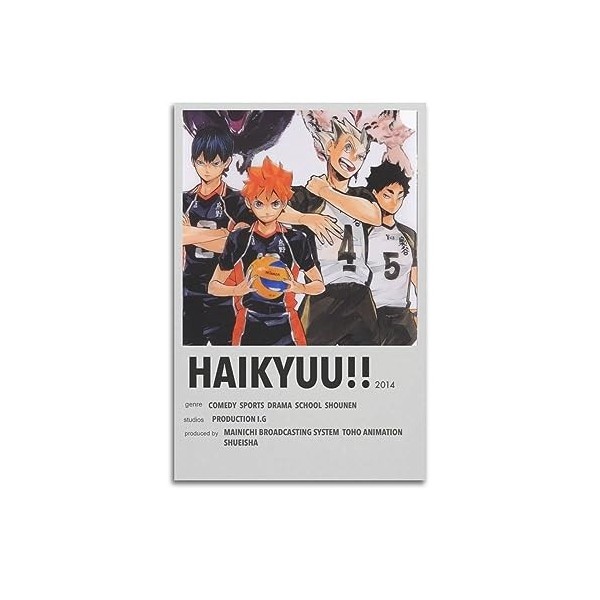GLUC Haikyu!!Poster classique de film et de télévision pour chambre dadolescent Décoration murale sans cadre 30 x 45 cm