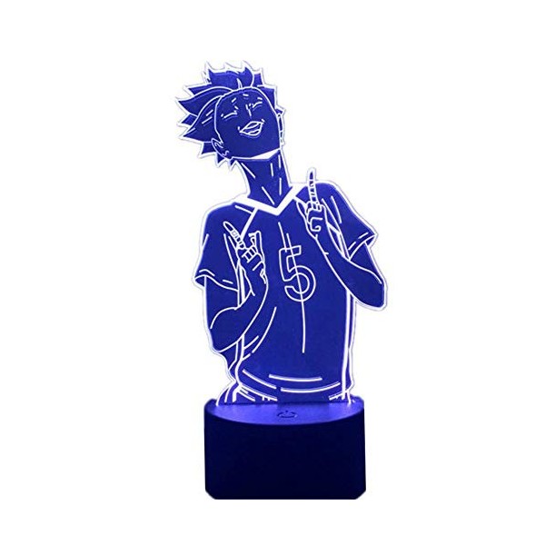 Lampe 3D Anime Haikyuu Tendou Satori lumière pour enfants pépinière décoration veilleuse cadeau danniversaire Manga Gadget T