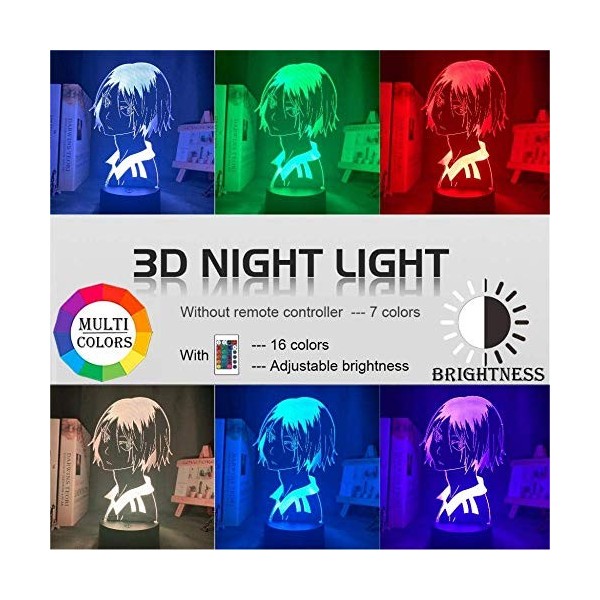 KJsdaADSA Haikyu Led veilleuse Anime Kozume Kenma lampe enfants cadeau danniversaire pour chambre décor Haikyuu Kenma Illusi