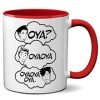 Iwa Chan Haikyu Mug Nekoma Haikyuu Karasuno Oya? Oyaoya Oya Tasse à café blanche avec bord et poignée rouges