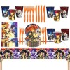 Decoration Anniversaire Naruto,Vaisselle de Fête Naruto,Decoration Anniversaire Naruto Assiette Nappes Serviettes Tasse Fourc