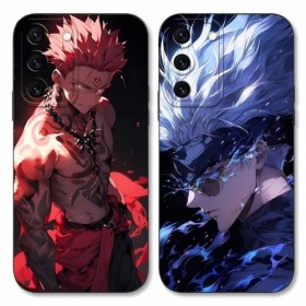 2 Pièces Coque pour Samsung Galaxy S22 5G 6.1, avec Anime motif Jujutsu Kaisen Gojo Satoru Itadori Yuji Manga Antichoc TPU 